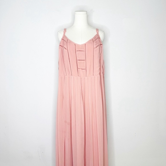 Torrid Women’s Pink Chiffon Dress Size 4 Adjustable Straps Lined - Picture 3 of 9